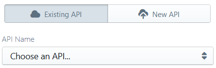 Selecting an existing API