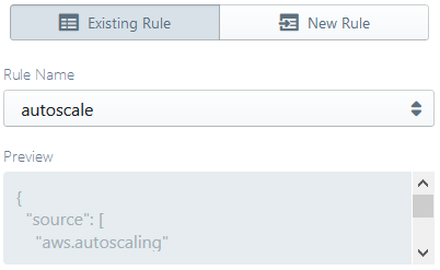 Selecting an existing rule