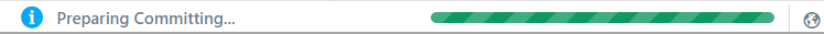 "Preparing Committing" progress bar indicator