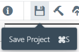 Save Project button on toolbar