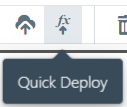 Quick Deploy button on toolbar
