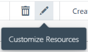 Template Editor: Customize Resources button on toolbar