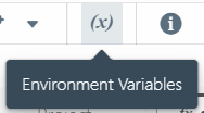 Environment Variables toolbar button